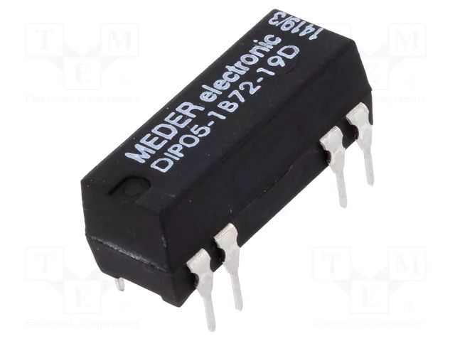 Relay: reed switch; SPST-NC; Ucoil: 5VDC; 1A; max.200VDC; 50mW; PCB MEDER DIP05-1B72-19D