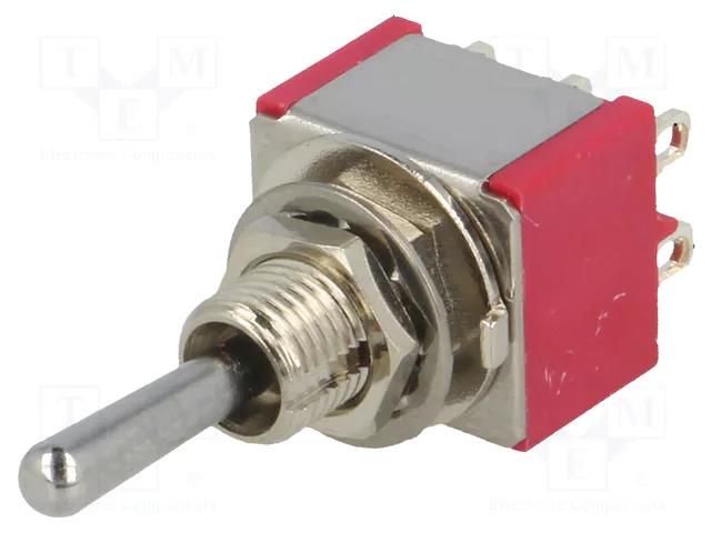 Switch: toggle; Pos: 3; DP3T; (ON)-OFF-(ON); 5A/125VAC; 5A/28VDC IC SWITCHES IC2401T1B1M1QE