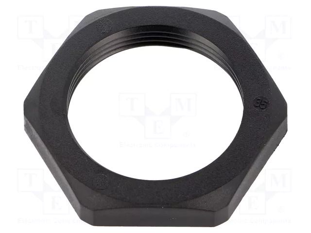 Nut; M32; polyamide; Thk: 7mm; Spanner: 41mm; black; Thread: metric HUMMEL HUMMEL-1262320150