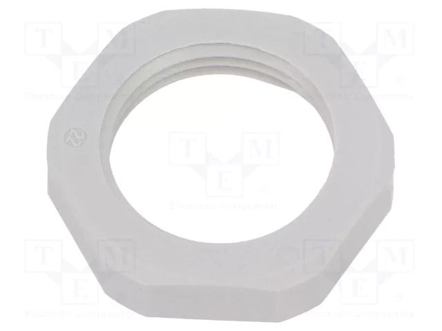 Nut; M20; polyamide; Thk: 6mm; Spanner: 27mm; grey; Thread: metric HUMMEL HUMMEL-1262200050