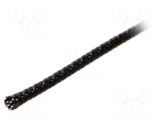 Braid; ØBraid : 1÷5mm; polyester; black; -50÷150°C; L: 100m; reel HELUKABEL HELU-98136