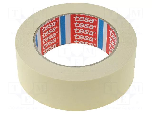 Tape: masking; W: 38mm; L: 50m; Thk: 0.125mm; 10%; natural caoutchouc TESA TESA-4323-38-50M