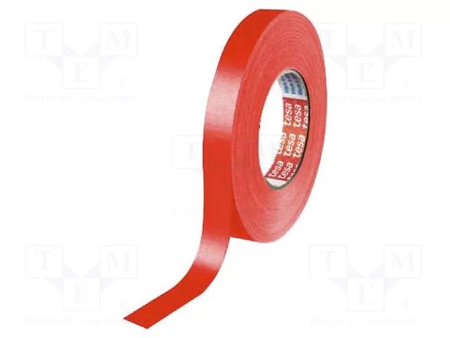 Tape: duct; W: 19mm; L: 50m; Thk: 0.31mm; red; natural caoutchouc TESA TESA-4651-19RD