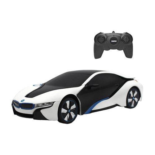 RASTAR R/C 1:24 BMW i8 remote controlled car- UV-sensitive (white and yellow), RASTAR 48400-4