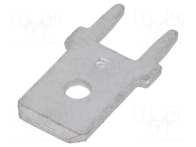 Terminal: flat; 6.4mm; 0.8mm; male; THT; brass; tinned; straight KEYSTONE KEYS1287