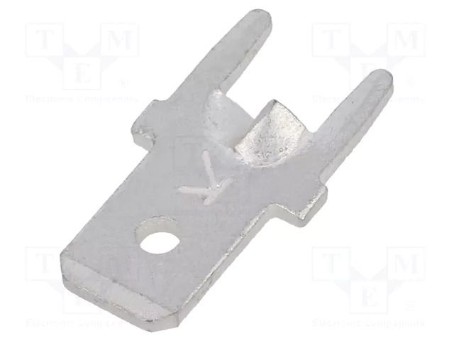 Terminal: flat; 4.8mm; 0.8mm; male; THT; brass; tinned; straight KEYSTONE KEYS1212-ST