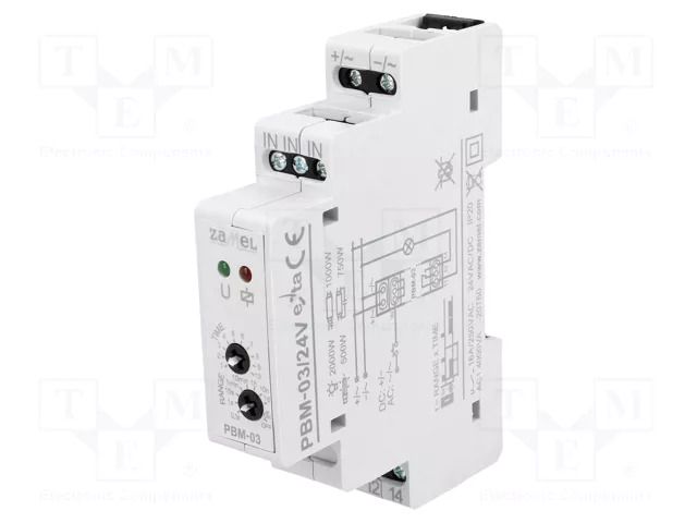 Relay: installation; bistable,impulse; NO; Ucoil: 24VAC,24VDC ZAMEL PBM-03/24V