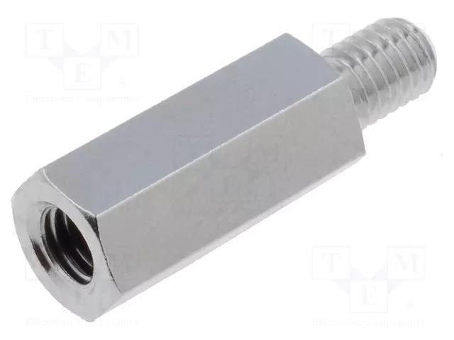 Screwed spacer sleeve; 18mm; Int.thread: M5; Ext.thread: M5; brass DREMEC TFM-M5X18/DR218