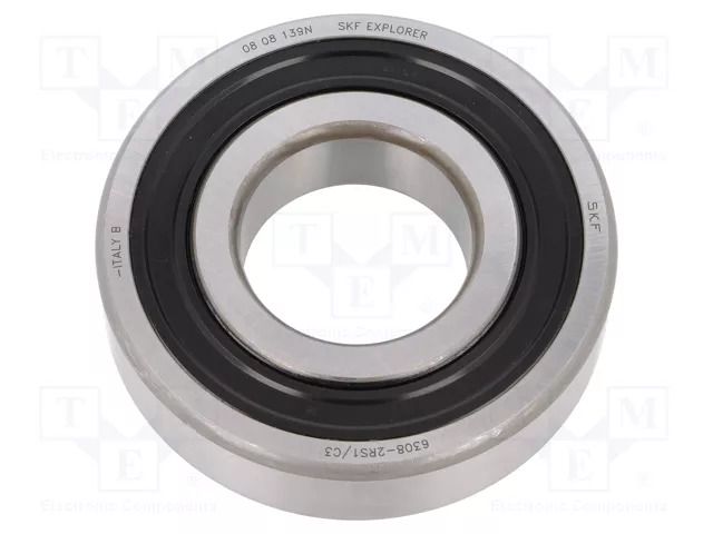 Bearing: single row deep groove ball; Øint: 40mm; Øout: 90mm SKF SKF6308-2RS1/C3