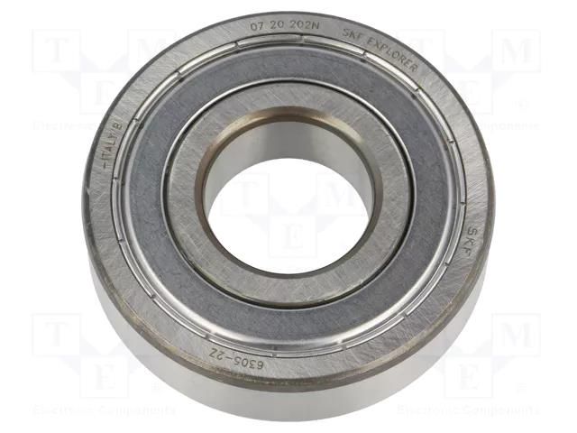 Bearing: single row deep groove ball; Øint: 25mm; Øout: 62mm SKF SKF6305-2Z