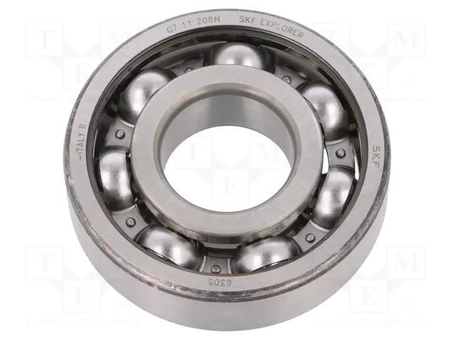 Bearing: single row deep groove ball; Øint: 25mm; Øout: 62mm SKF SKF6305