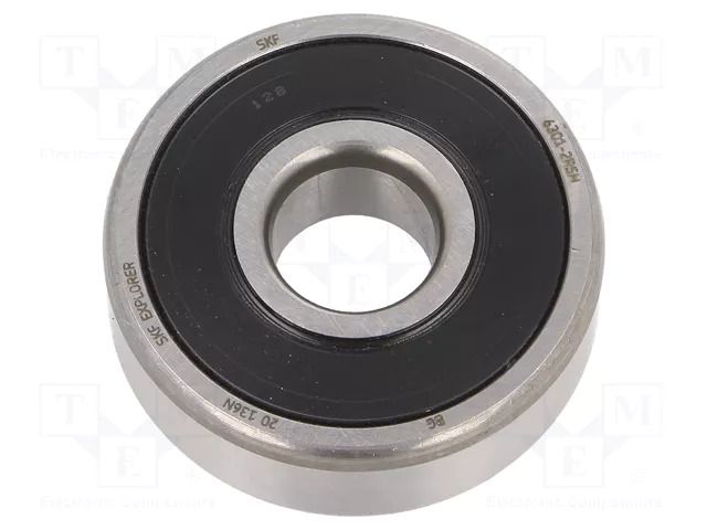Bearing: single row deep groove ball; Øint: 12mm; Øout: 37mm SKF SKF6301-2RSH