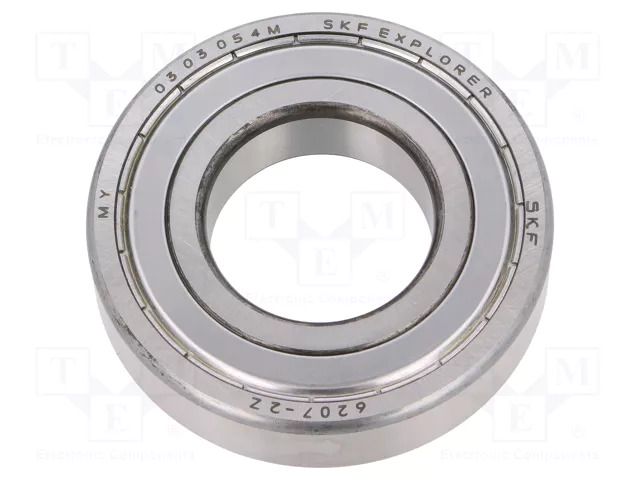 Bearing: single row deep groove ball; Øint: 35mm; Øout: 72mm SKF SKF6207-2Z
