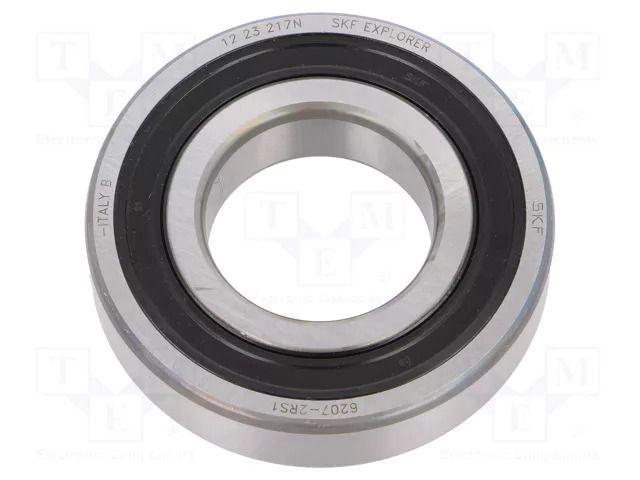 Bearing: single row deep groove ball; Øint: 35mm; Øout: 72mm SKF SKF6207-2RS1