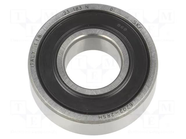Bearing: single row deep groove ball; Øint: 15mm; Øout: 35mm SKF SKF6202-2RSH