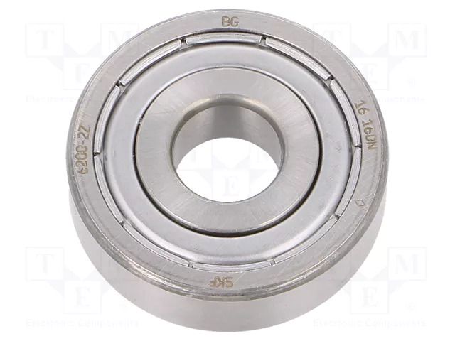 Bearing: single row deep groove ball; Øint: 10mm; Øout: 30mm SKF SKF6200-2Z