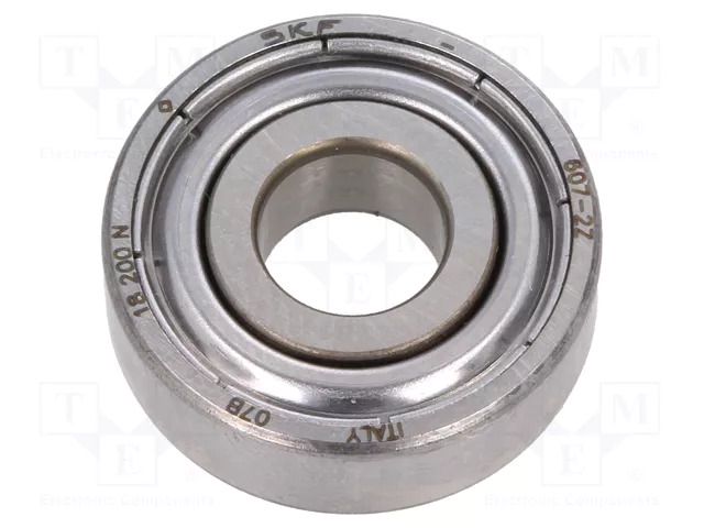 Bearing: single row deep groove ball; Øint: 7mm; Øout: 19mm; W: 6mm SKF SKF607-2Z