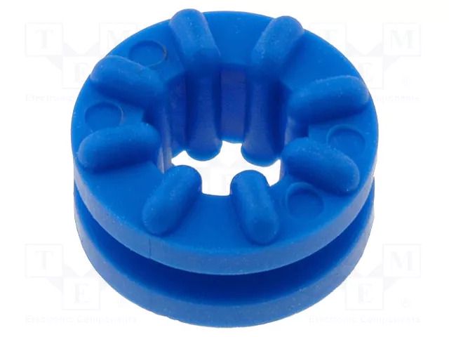 Grommet; Ømount.hole: 6.3mm; blue; Panel thick: max.1.6mm; H: 5.8mm FIX&FASTEN TGM-10