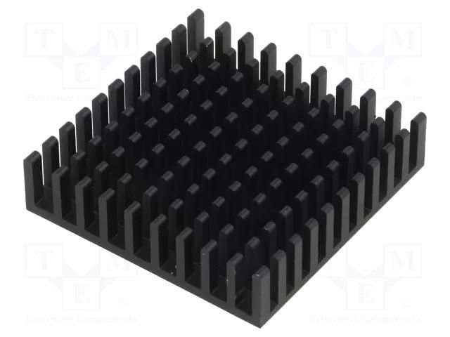 Heatsink: extruded; black; L: 40mm; W: 40mm; H: 10mm; aluminium FISCHER ELEKTRONIK ICKBGA40X40X10