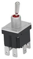 TOGGLE SWITCH, DPDT, 12A, 250VAC, PANEL DST12DS254