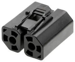 RECT PWR HOUSING, RCPT, 2P, CABLE/BLACK 221597-3001