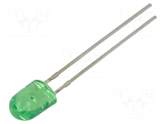 LED; green; oval; 5.1x4.3mm; 2180÷3000mcd; 100/40°; Front: convex OPTOSUPPLY OSG5DA5HA3B-NO