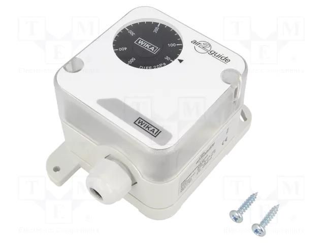 Converter: differential pressure; Press.meas.range: 30÷500Pa WIKA A2G-40-500