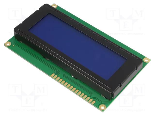 Display: LCD; alphanumeric; STN Negative; 20x4; blue; 98x60x13.6mm RAYSTAR OPTRONICS RC2004A-BIW-CSX