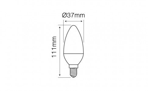 LED bulb E14 230V 9W 992lm candle, warm white 2700K, dimmable, LED line 470232 5907777470232