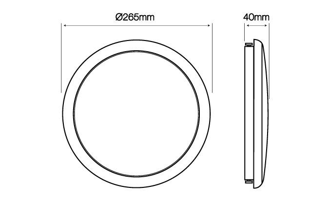 Ceiling luminaire, hermetic, vandalproof IK10, hermetic IP65, 220-240V 16W LUNAR 470577 5907777470577