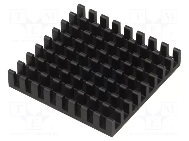 Heatsink: extruded; black; L: 33mm; W: 33mm; H: 6mm; aluminium FISCHER ELEKTRONIK ICKBGA33X33X6