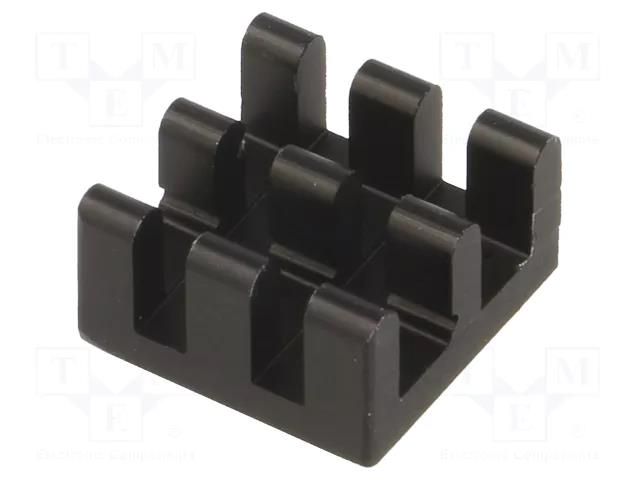 Heatsink: extruded; black; L: 11mm; W: 11mm; H: 6mm; aluminium FISCHER ELEKTRONIK ICKBGA11X11X6