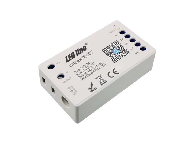 LED controller, 12-24V, 4x4A, CCT, Wi-Fi TUYA VARIANTE +RF, LED LINE 471284 5907777471284