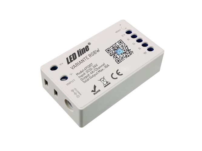 LED controller, 12-24V, 4x4A, RGBW, Wi-Fi TUYA VARIANTE +RF, LED LINE 471307