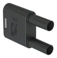 BANANA TEST CONN, PLUG, 32A, BLACK/CABLE 66.4010-21