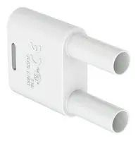 BANANA TEST CONN, PLUG, 32A, WHITE/CABLE 66.4010-29