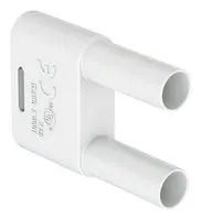 BANANA TEST CONN, PLUG, 32A, WHITE/CABLE 66.4012-29