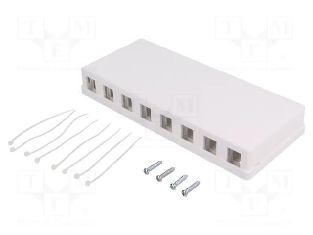 Case RJ45; socket; Keystone,unshielded; white; surface-mounted LOGILINK LOG-NK4035
