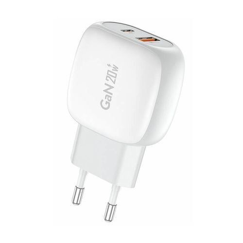 Foneng EU41 USB-C+USB-A 20W mains charger (white), Foneng EU41 Single