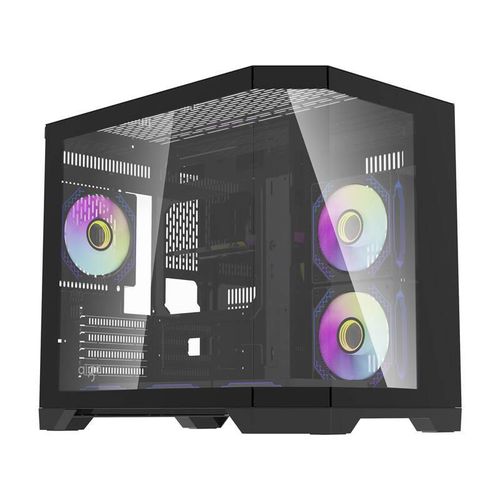 Darflash FT418 computer case + 6 aRGB fans (black), Darkflash FT418 Black