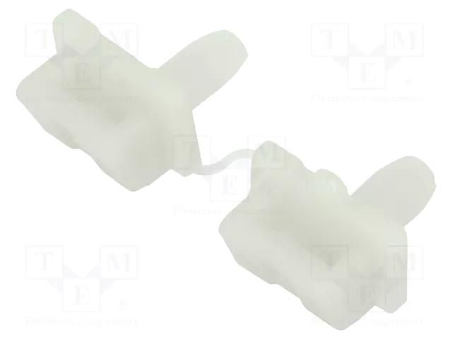 Holder; push-in; polyamide; natural; Tie width: 9.3mm; Ht: 10mm HELLERMANNTYTON TY5-K3-HS-NA-C1