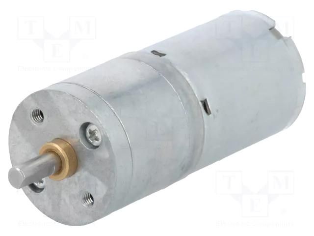 Motor: DC; with gearbox; LP; 12VDC; 1.1A; Shaft: D spring; 31rpm POLOLU POLOLU-3256