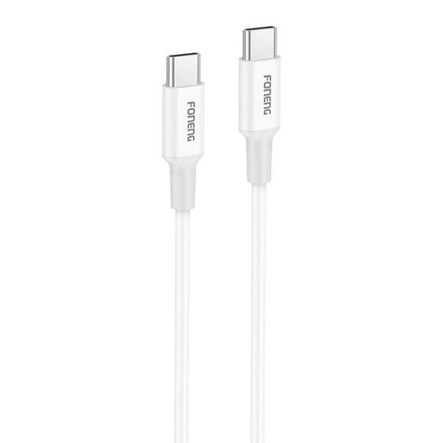 Foneng X106 60W USB-C to USB-C cable, 1.2m (white), Foneng X106 C-C