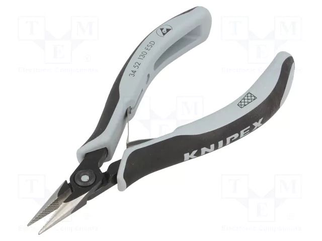 Pliers; half-rounded nose; ESD; 130mm KNIPEX KNP.3452130ESD