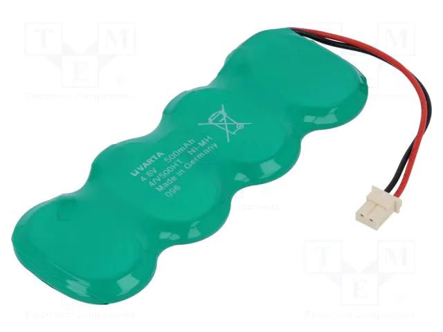 Re-battery: Ni-MH; 4/V500H; 4.8V; 500mAh; leads with plug VARTA MICROBATTERY ACCU-4/V500HTLSWC