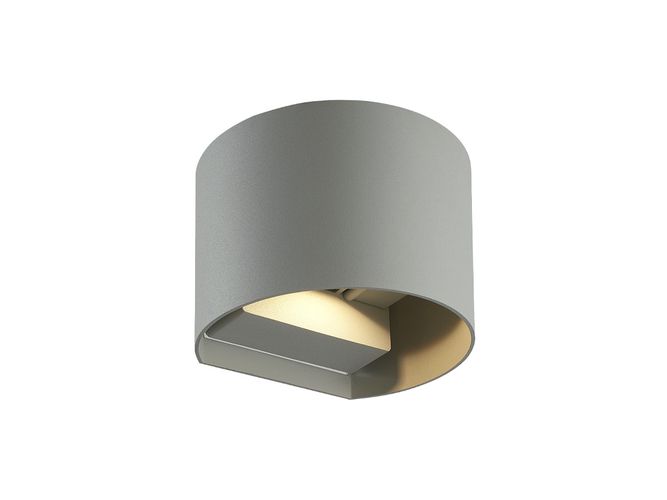 Outdoor wall mounted luminaire LED 2x3W, 3000K, IP54, gray, CILINDER, LED line LITE 475534 5907777475534