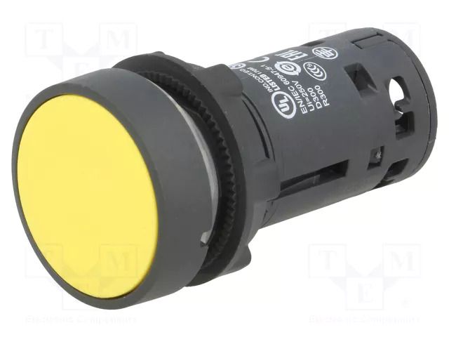 Switch: push-button; 22mm; Stabl.pos: 1; NO; yellow; none; IP65; flat SCHNEIDER ELECTRIC XB7NA81
