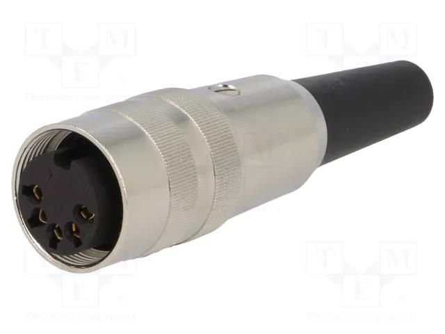 Connector: M16; plug; female; PIN: 5; 5A; 60V; soldering; for cable LUMBERG KV50