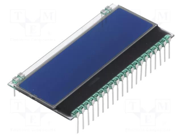 Display: LCD; alphanumeric; STN Negative; 8x1; blue; 55x17.5mm DISPLAY VISIONS EADOGM081B-A