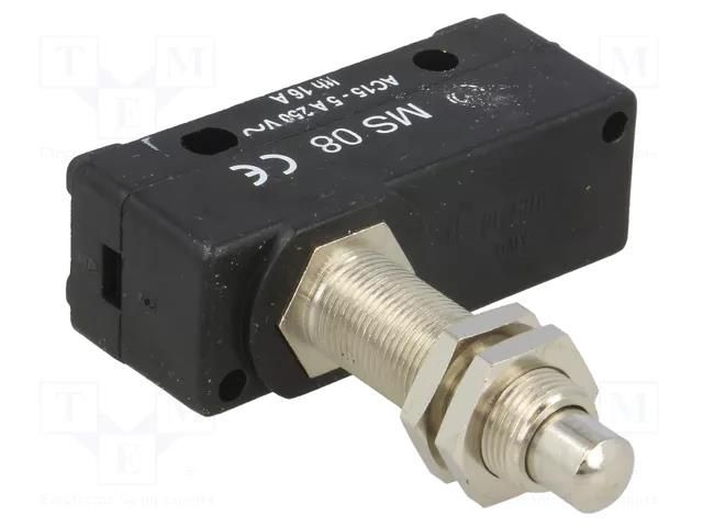 Microswitch SNAP ACTION; 16A/250VAC; with pin; SPDT; ON-(ON) PIZZATO ELETTRICA MS08